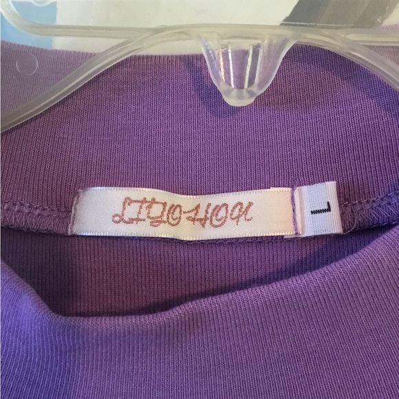 2 Mock Turtlnecks Bundled Together Short sleeve purple / coral Like new worn 1X - Picture 2 of 9